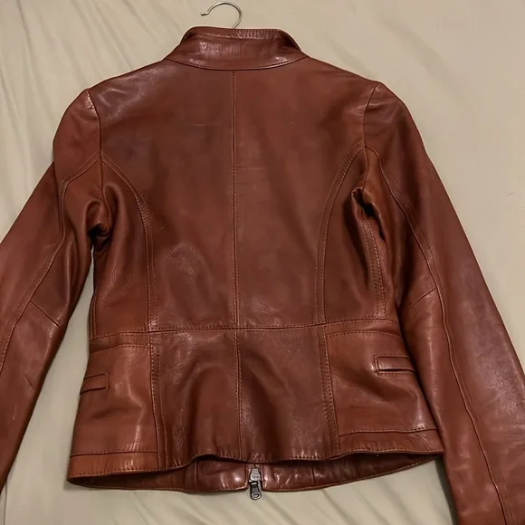Vera Pelle Brown Italian Leather Jacket - Picture 8 of 13